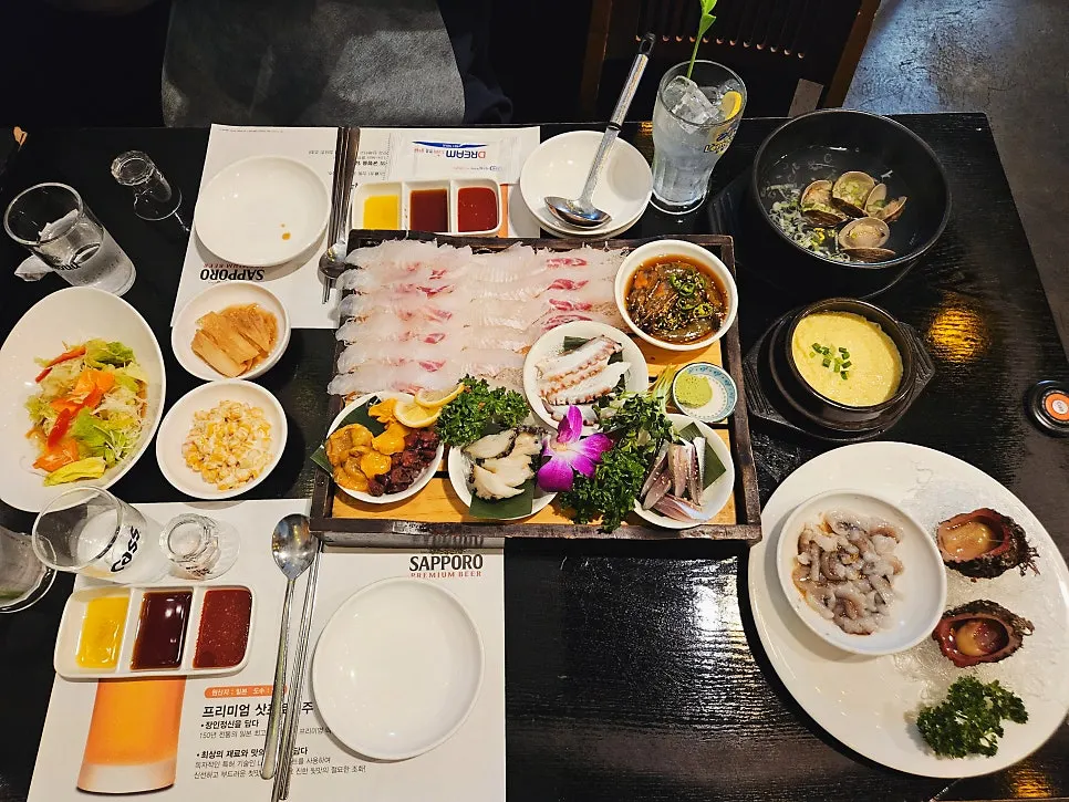 Damiseon live fish special set table spread