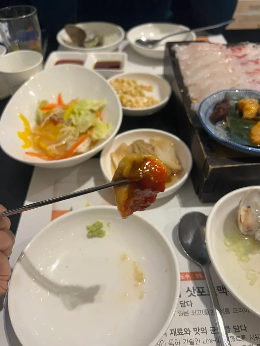 A plate of sea squirt and seafood with no fishy taste