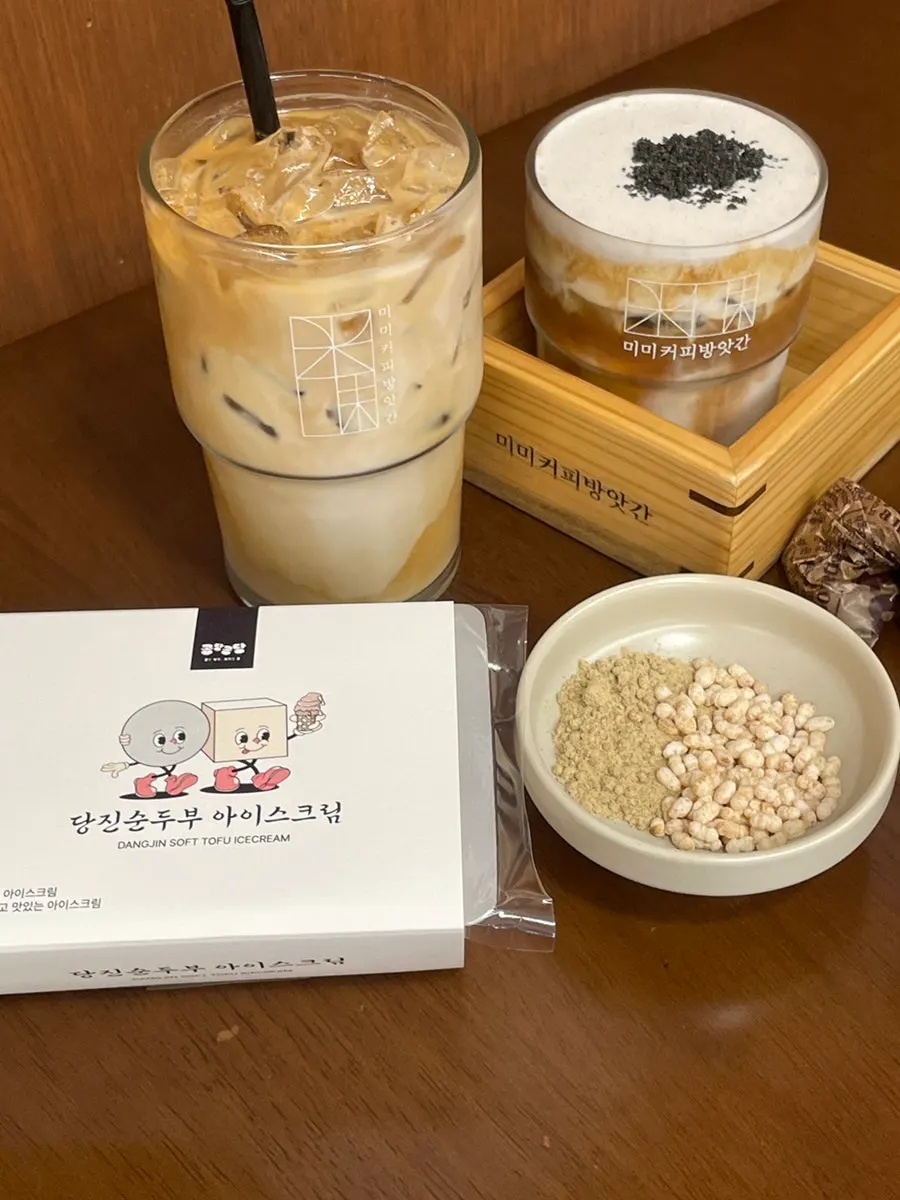 Iced latte made with in-house roasted coffee beans