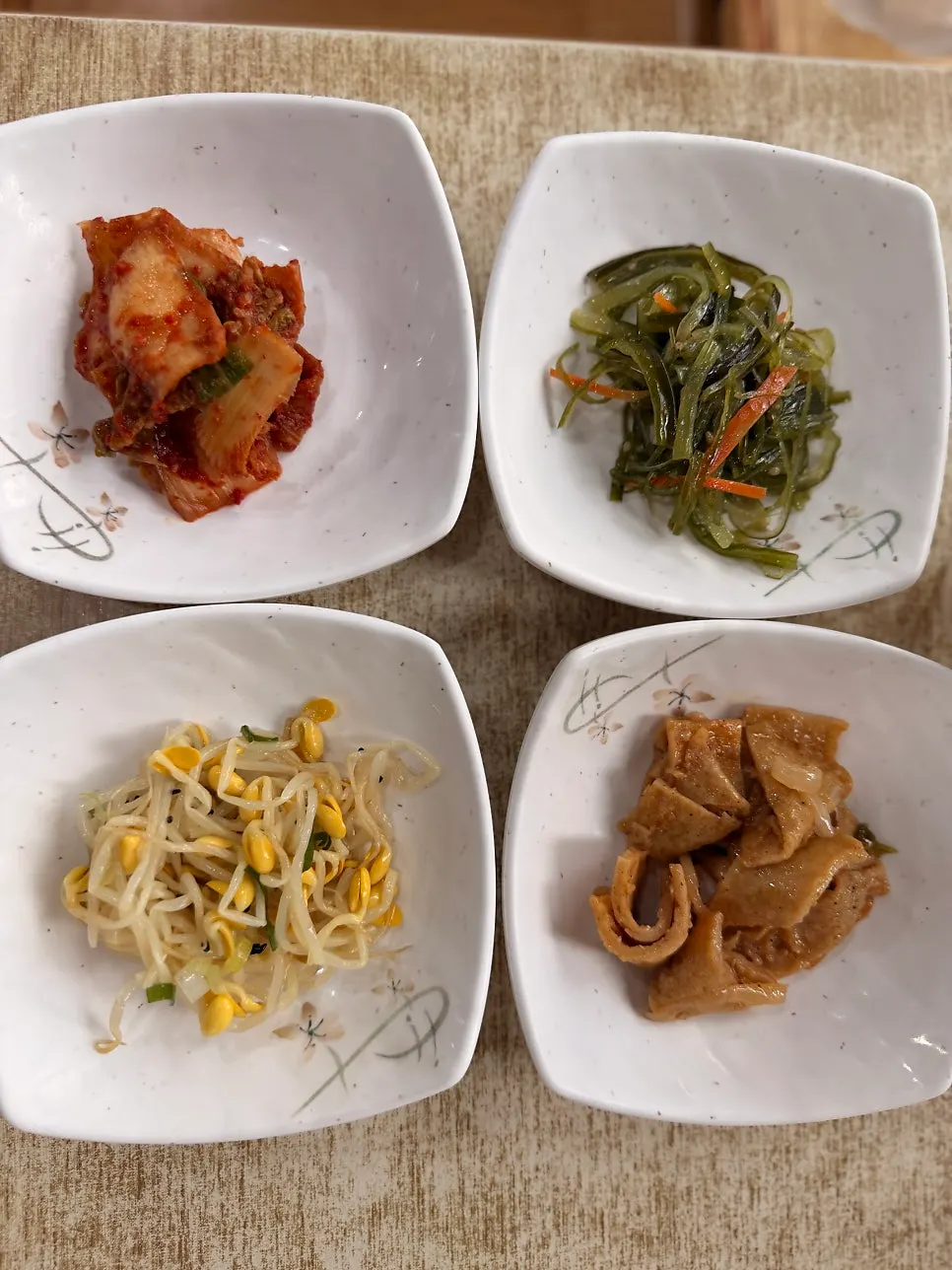 Basic side dishes set on the table