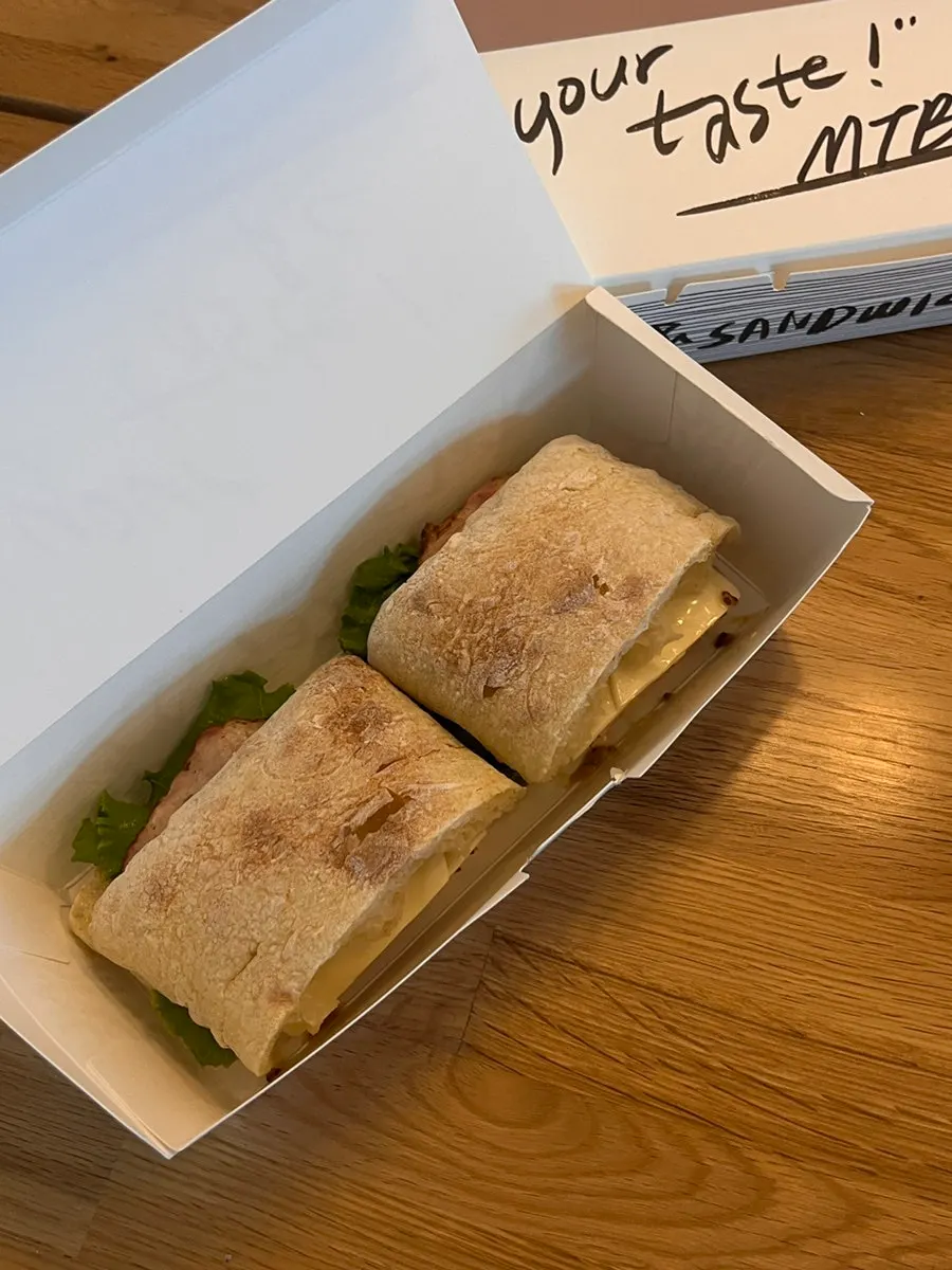 Baguette sandwich swapped to ciabatta