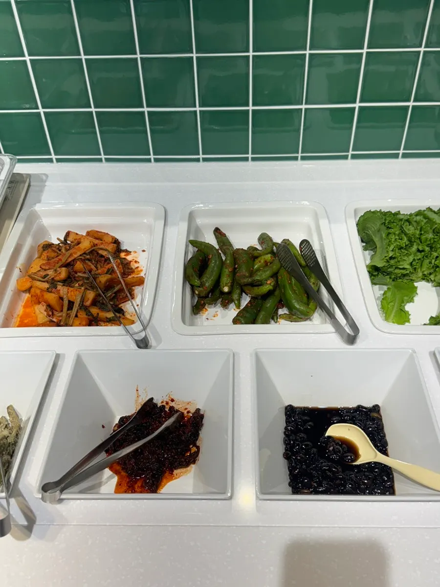 Bibimbap ingredients with gochujang and sesame oil