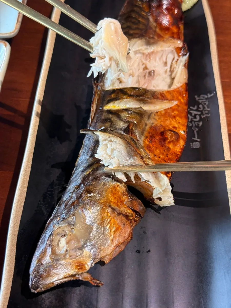 Warm oven-grilled fish