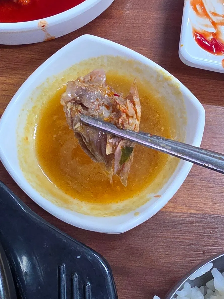 More pork bone soup meat found while eating