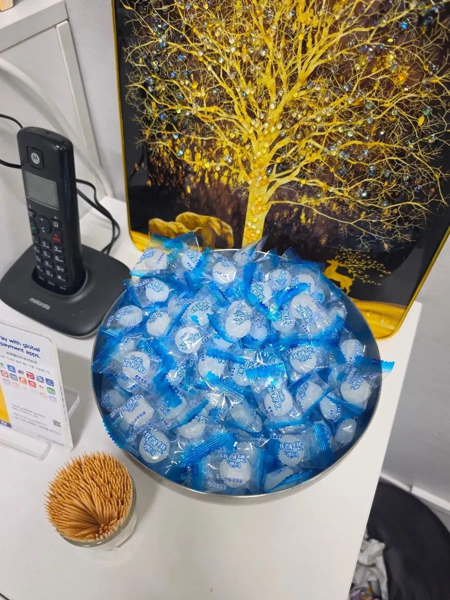 Candy placed at the checkout counter