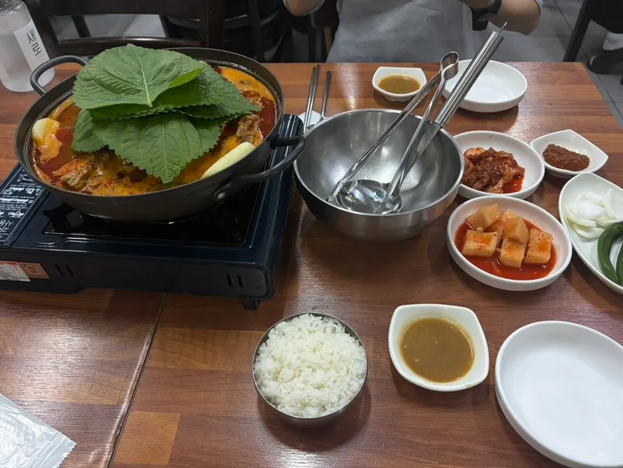 Basic side dishes set out on the table first