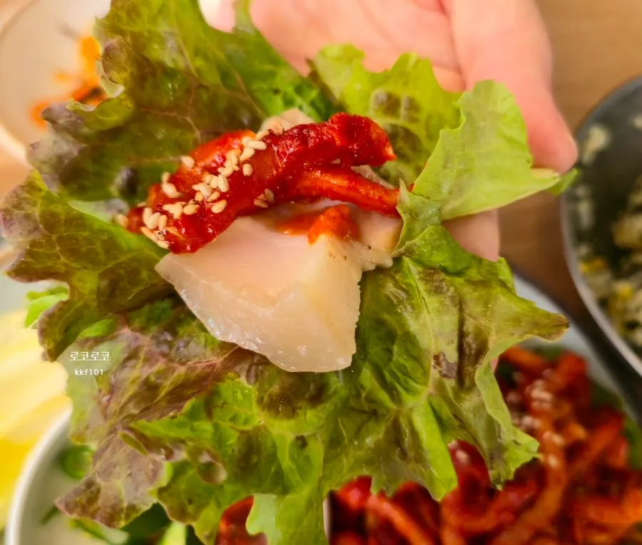 푸짐하게 나온 오겹보쌈 세트