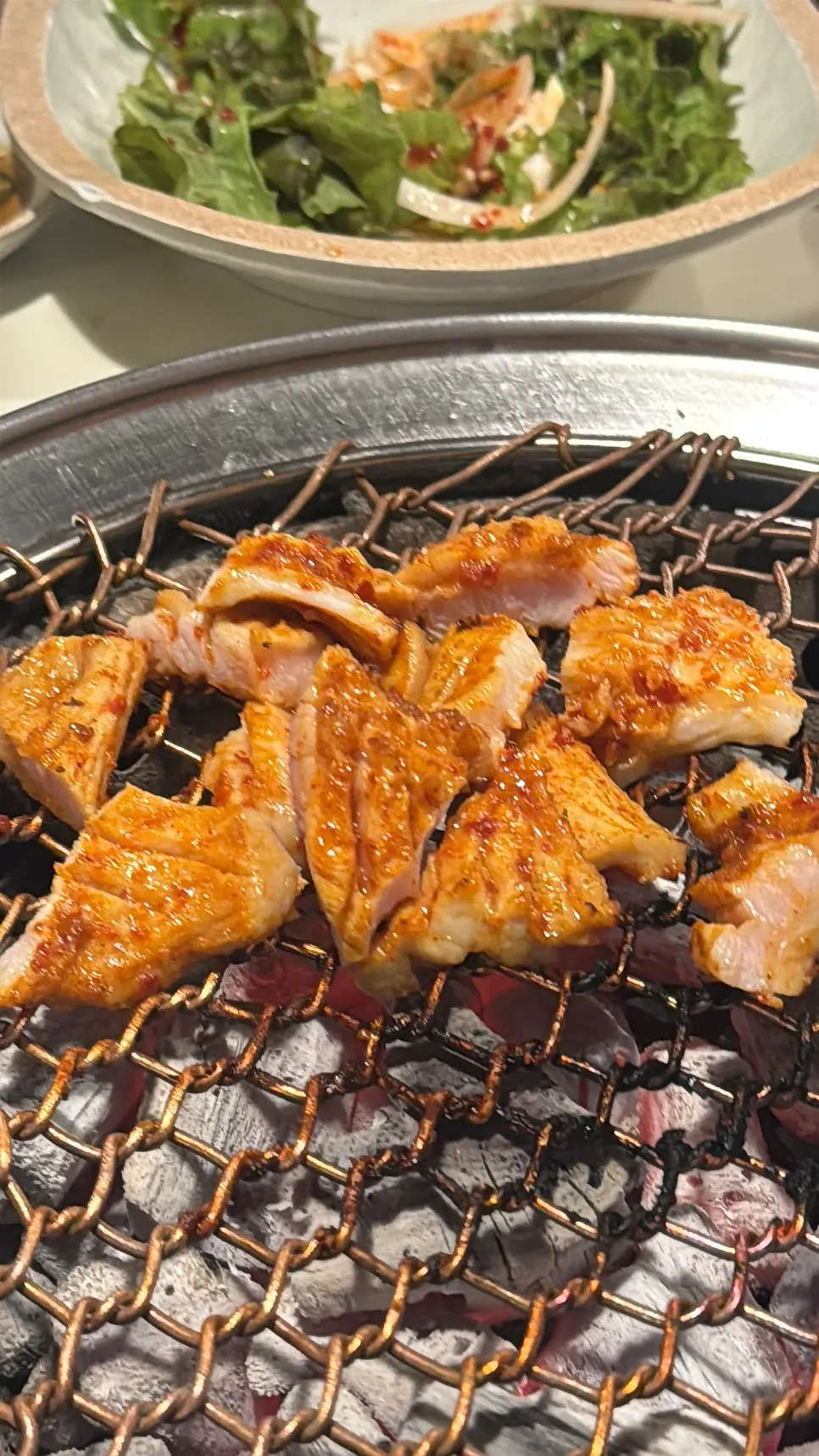 Carne de vacuno asada en el restaurante Chodaechang de Dangsan