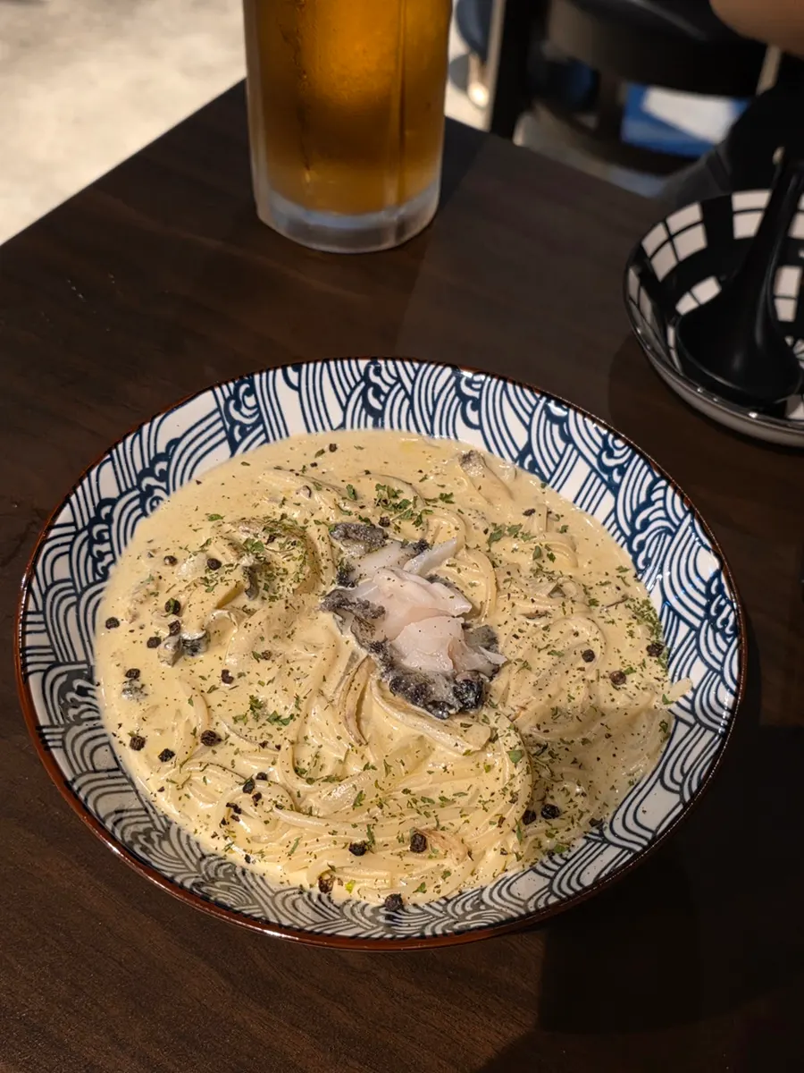카켄 전복내장파스타 한 접시
