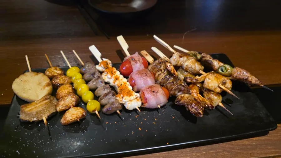 카켄 꼬치 굽는 그릴 클로즈업
