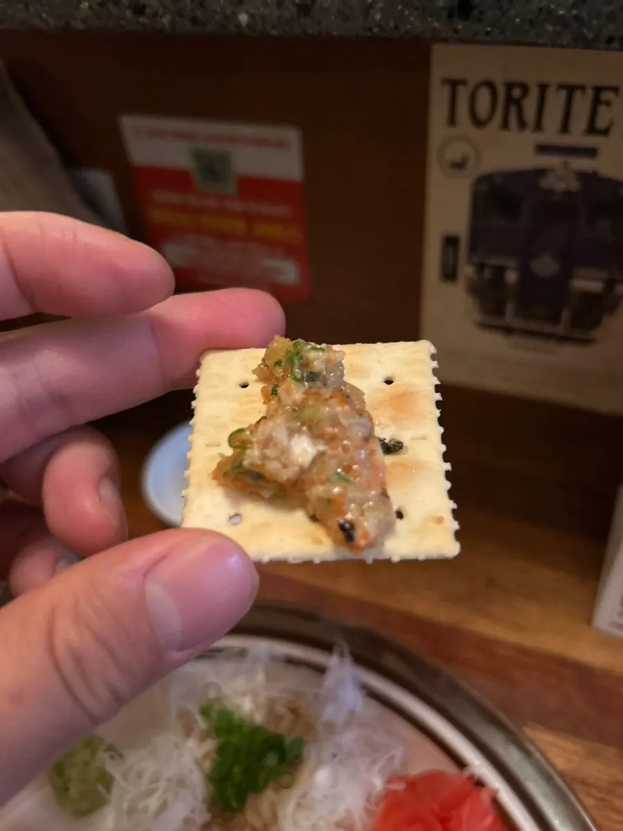 Crab roe held in the crab shell