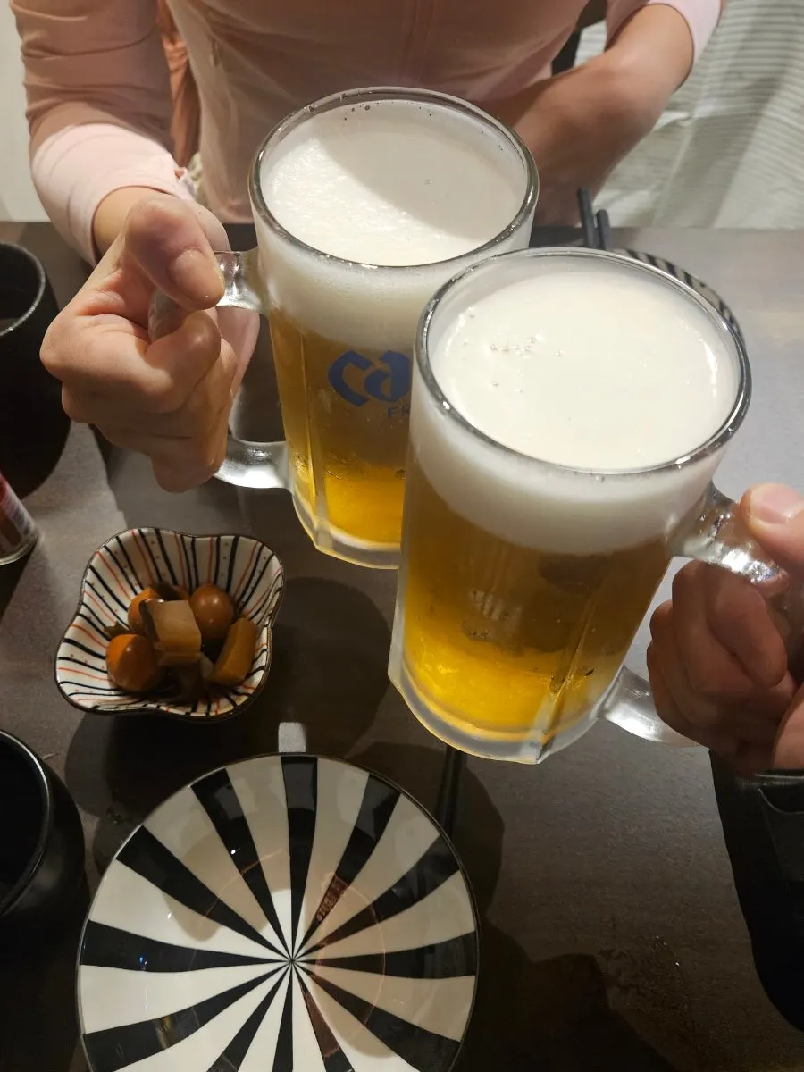 A cold glass of draft beer