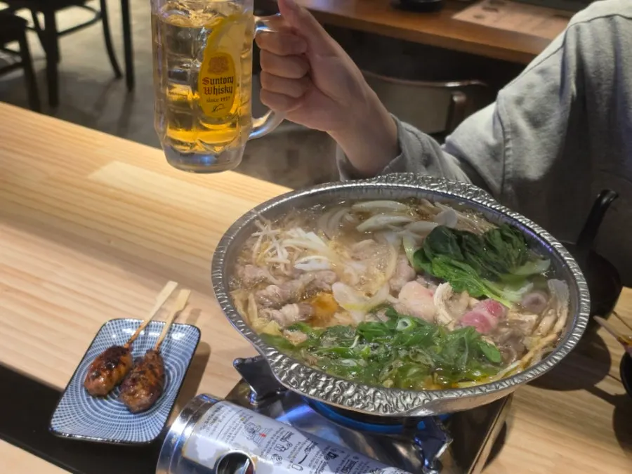 꼬치와 함께 마신 산토리하이볼