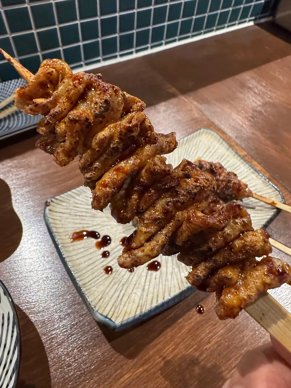 카켄 야키토리 추가 주문 접시