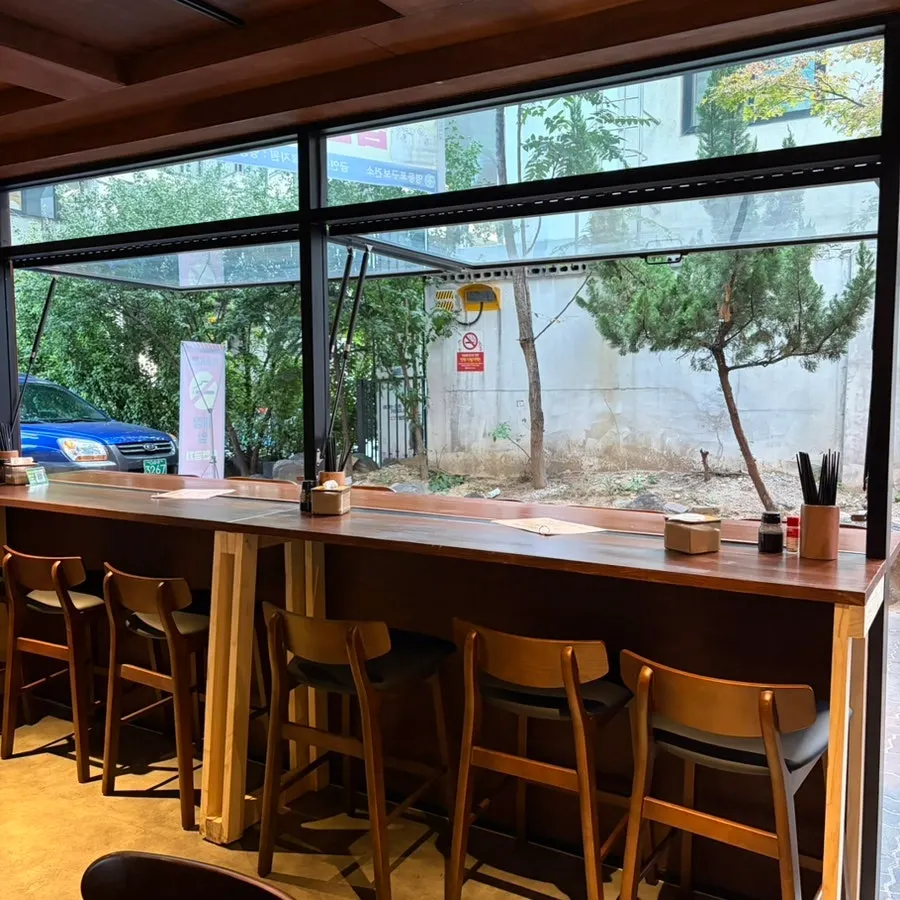 Quiet interior of Kaken during early evening