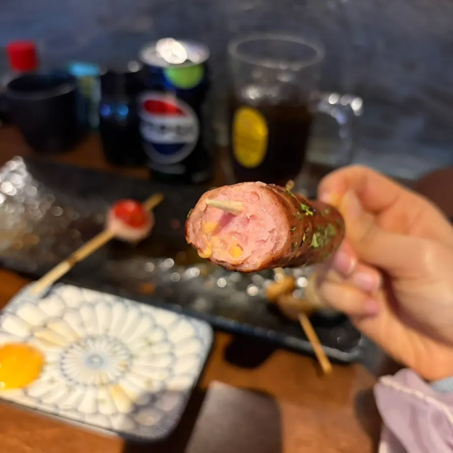 Cheese sausage received through the review event