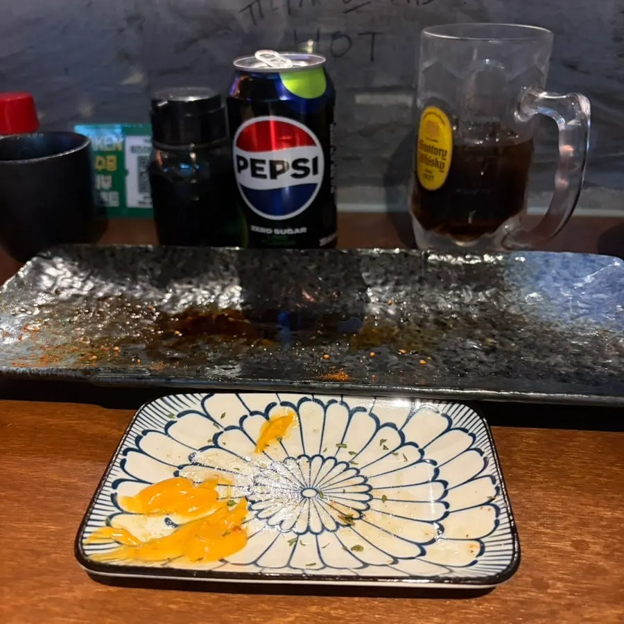 Cross-section of the ice cream tempura cut in half