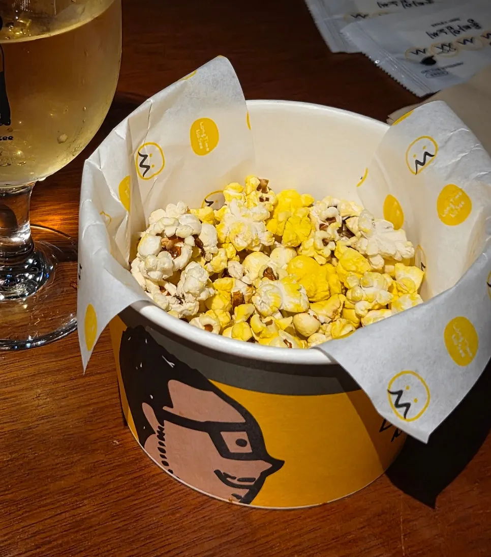 Popcorn served as the basic snack