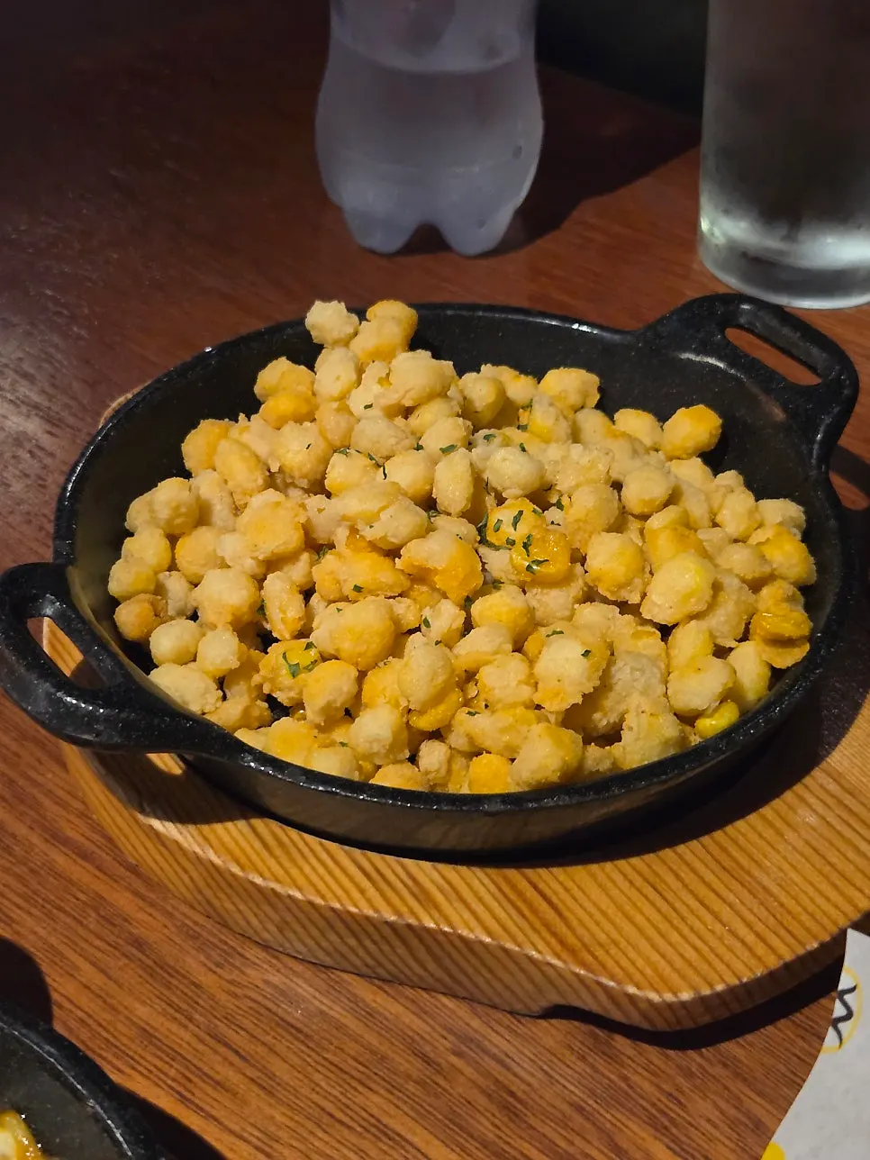 Crispy fried corn fritters