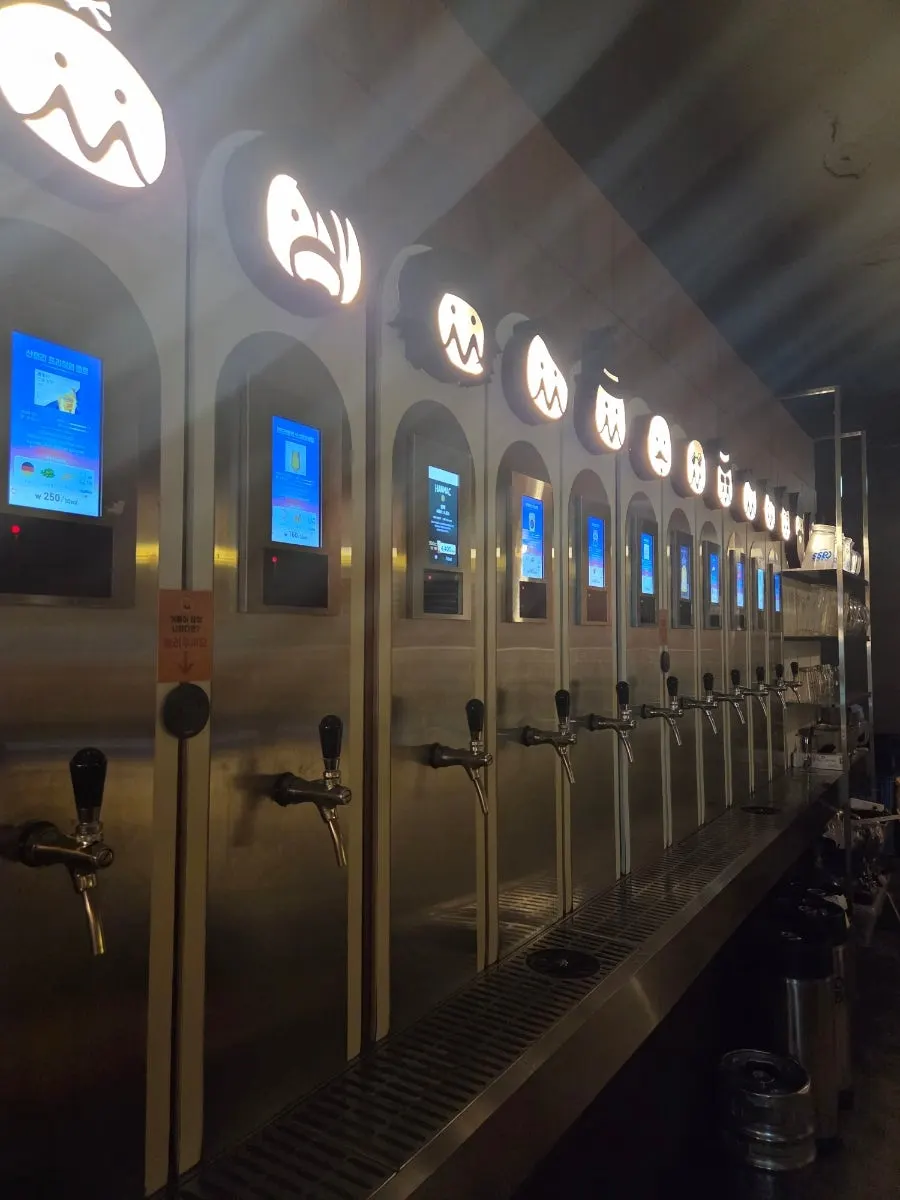 Different shapes of chilled beer glasses
