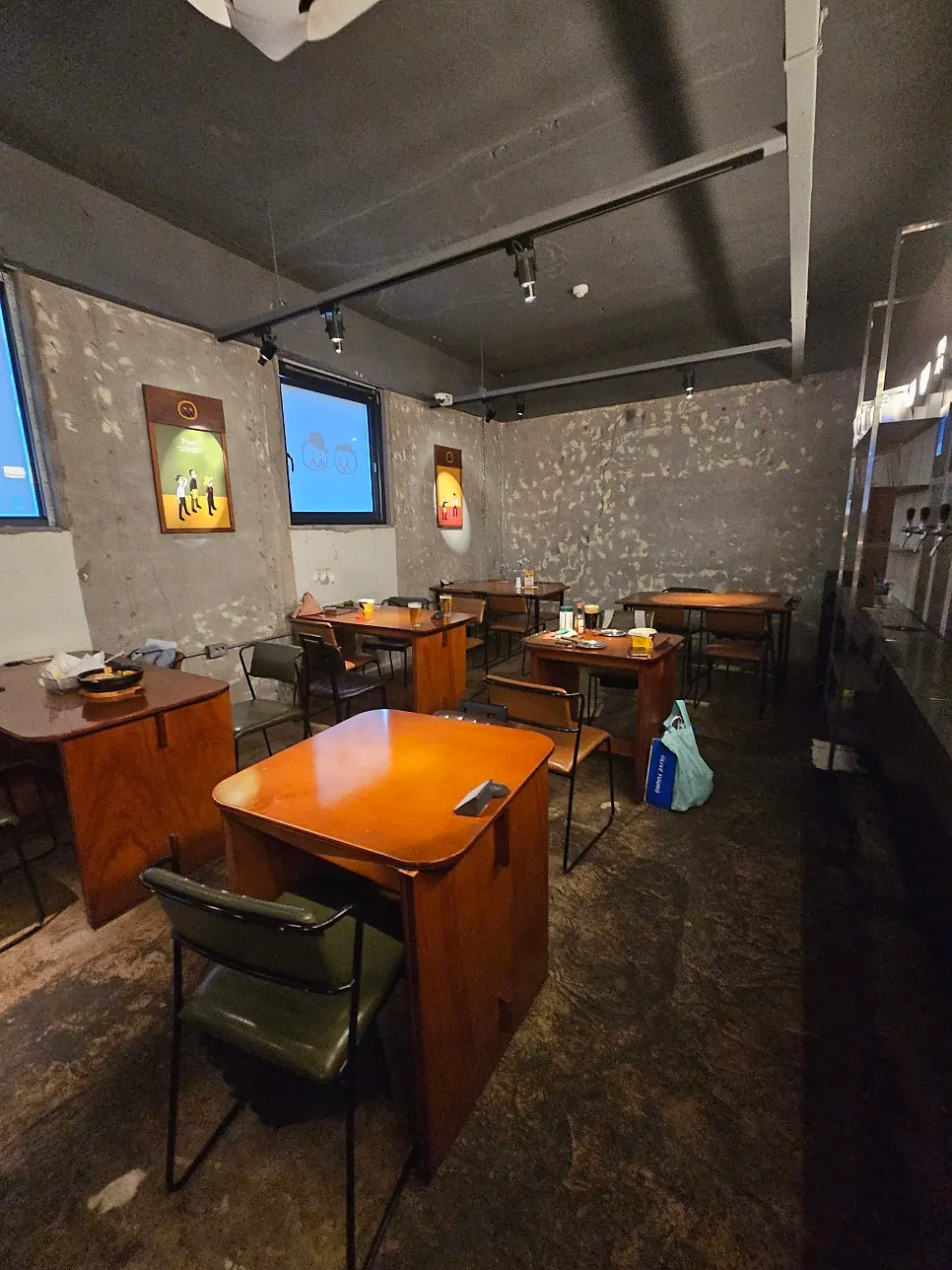 Restaurant interior with beer dispensers