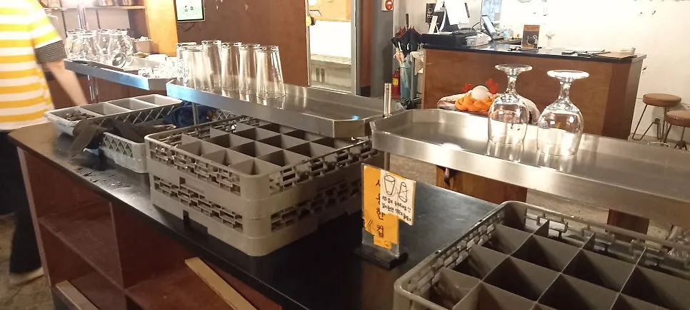Inside the bar after receiving wristband instructions