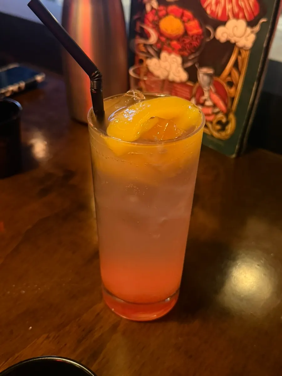 Peach gaoliang ball topped with peach
