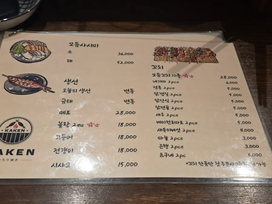당산 이자카야 유자하이볼 모듬꼬치, 카켄