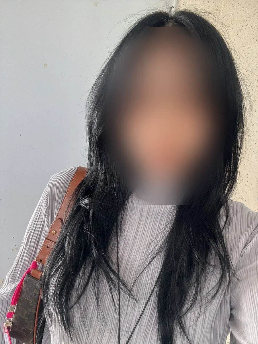 ダークブラック染め完成のヘアスタイル