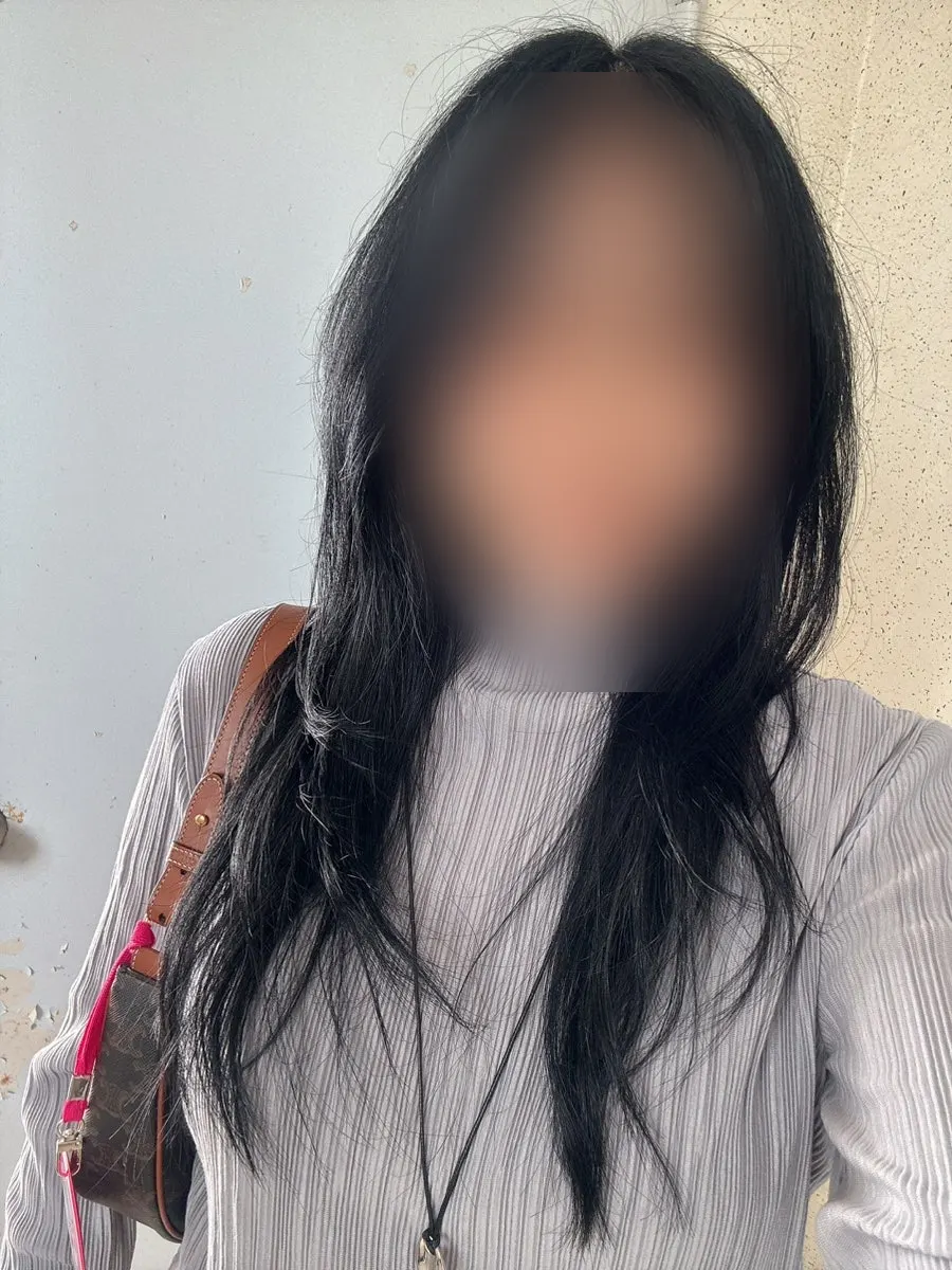 黒トーンダウン後のレイヤードヘアスタイル