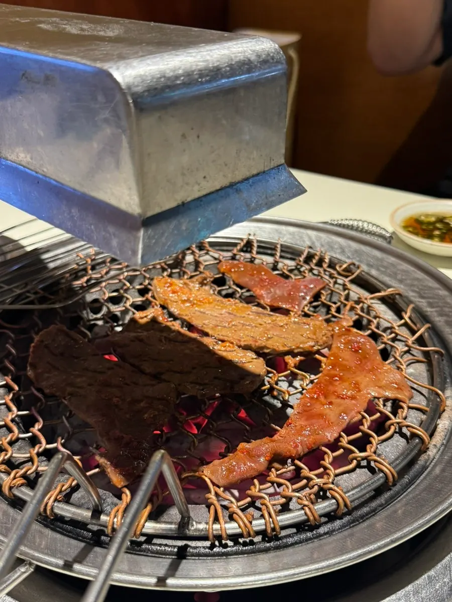 Assorted Grill A with daechang, teukyang, makchang, and beef heart