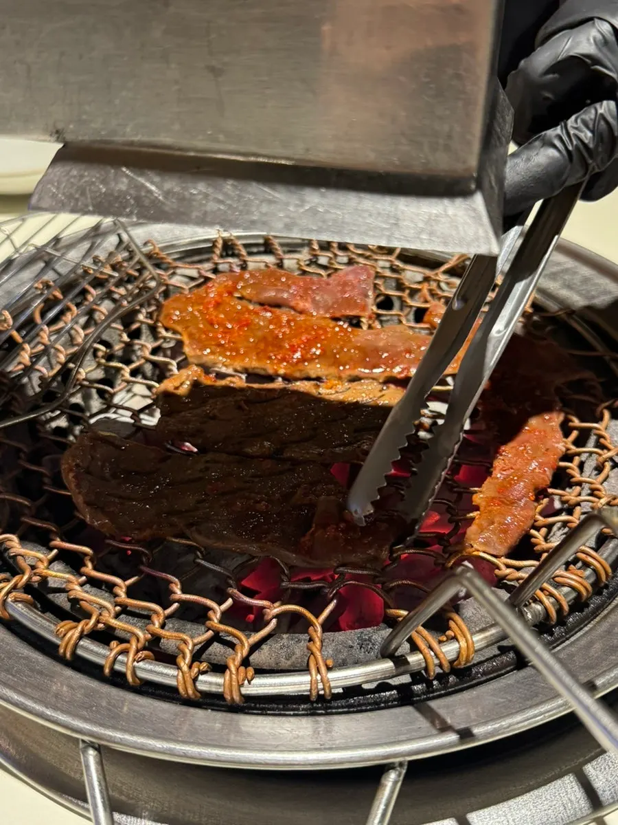 A platter filled with the Assorted Grill A selection