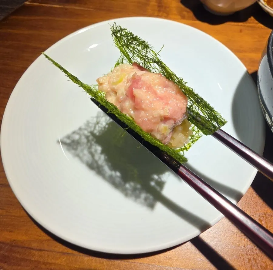 Sushi from Danya's dinner course enjoyed with Mom