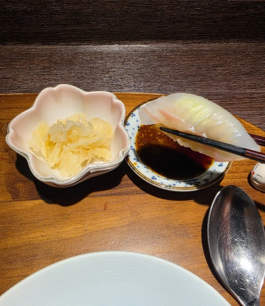Blue crab miso soup enjoyed with Danya's sushi