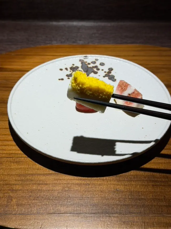 Close-up of Danya's appetizer plate