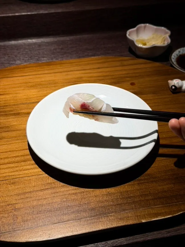 Brown-tinted sushi rice made with special imported Japanese vinegar