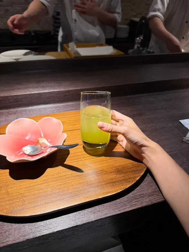 Rare cheesecake served as dessert