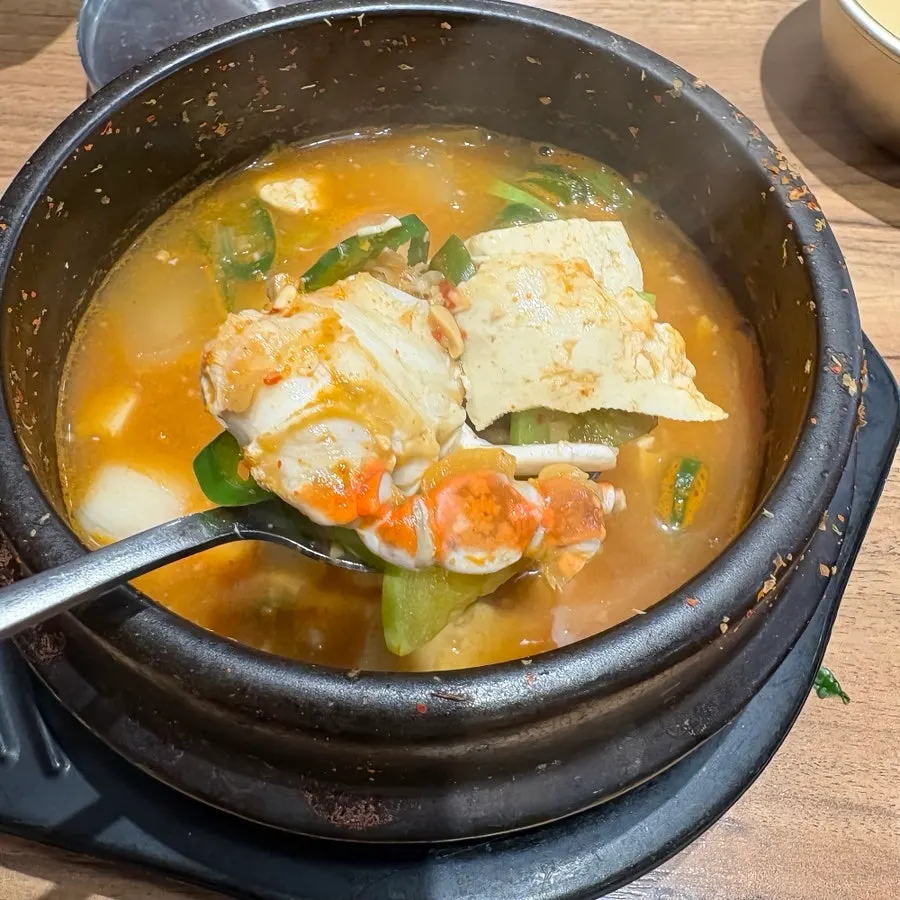 Savory doenjang stew enjoyed with rice