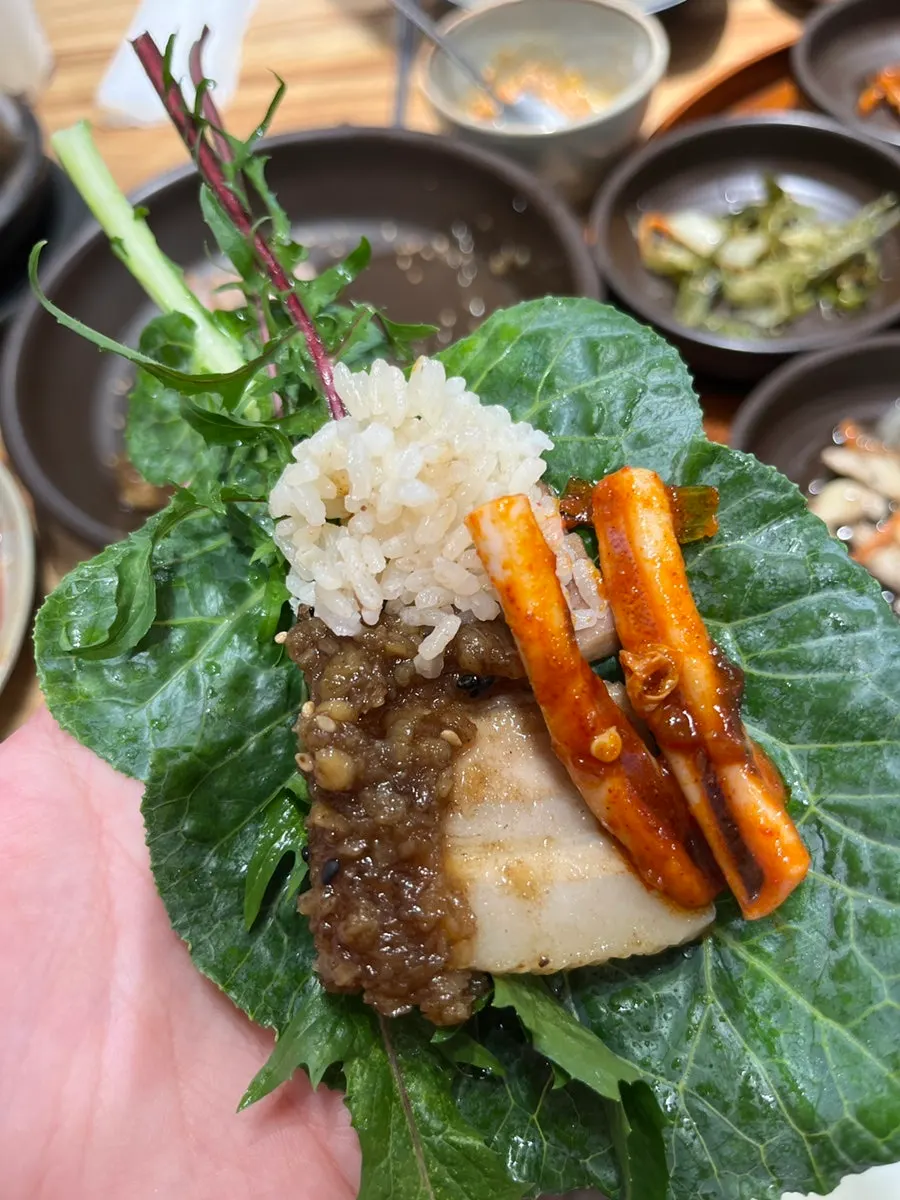 단양흑마늘쌈밥 음식 사진