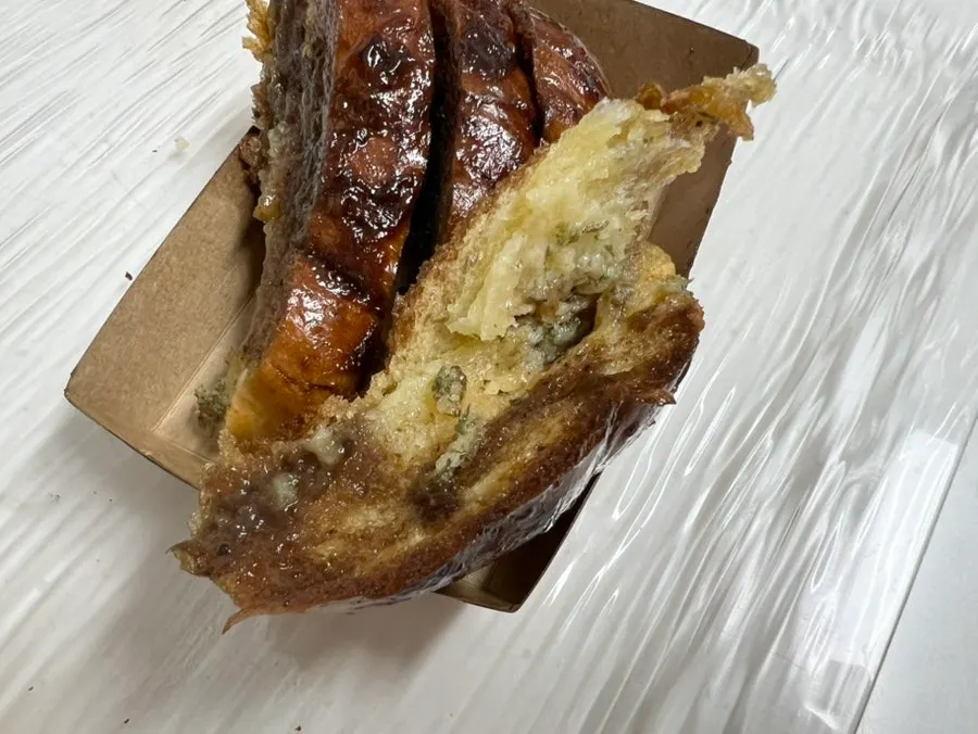 Garlic salt bread plated