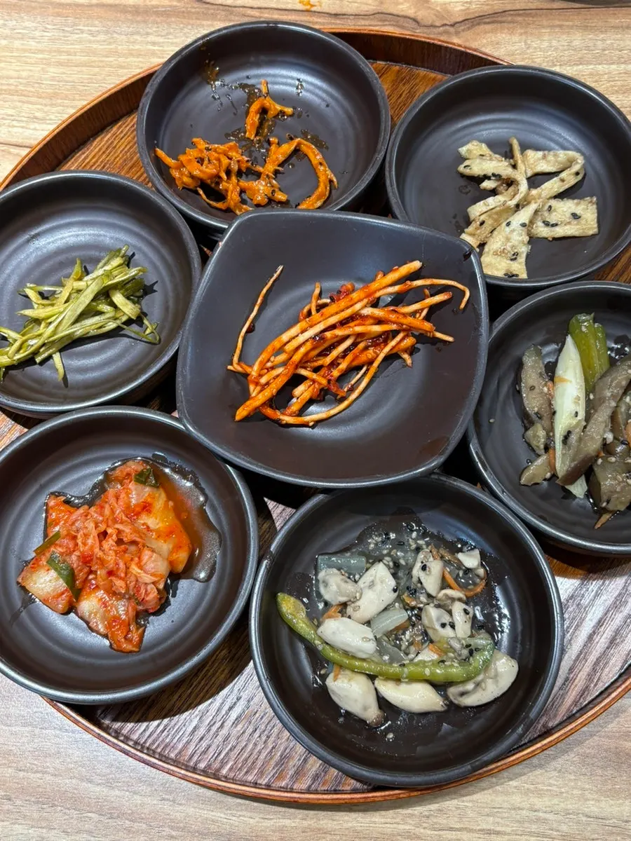 Boiled-pork ssambap Korean set meal spread