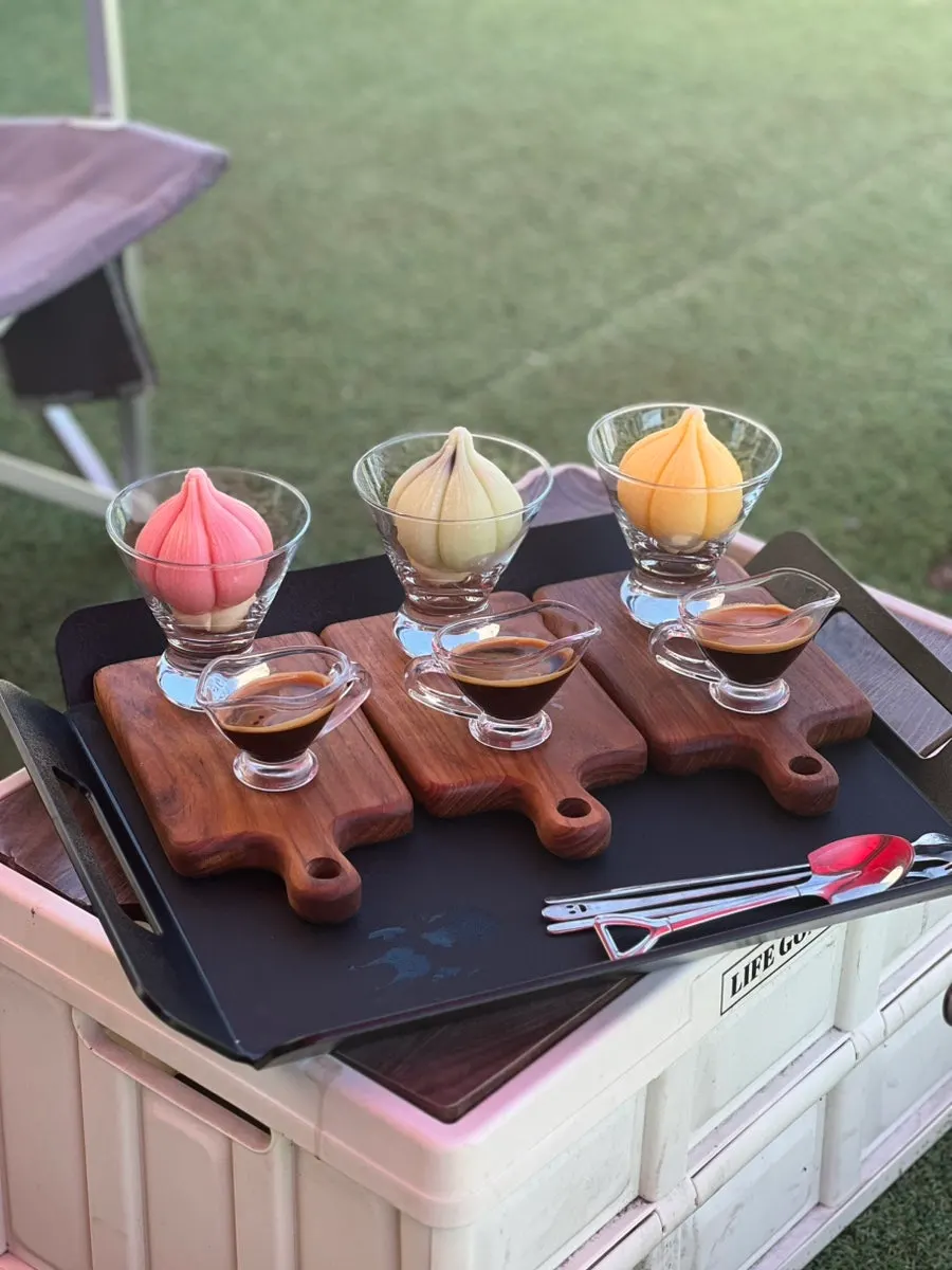 Final shot of JB Coffee's garlic dessert