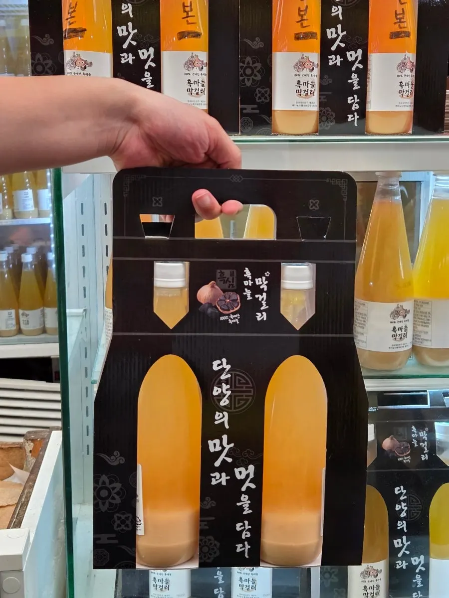 매장에서 함께 판매하는 단양 마늘 막걸리