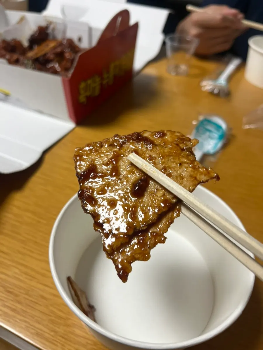 Handmade nurungji piled on top of the dakgangjeong