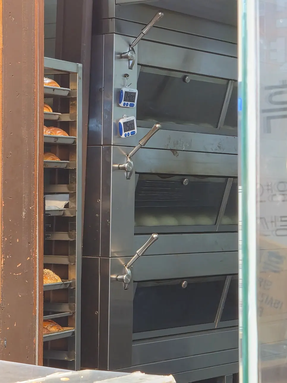 The bakery's work space where the salt bread is baked