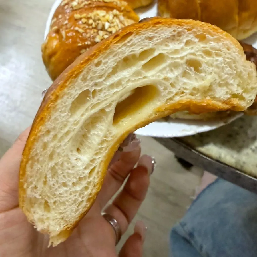 Original salt bread on a plate