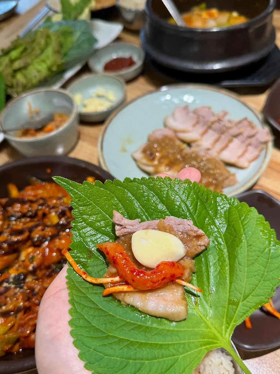 Black garlic pork piled on top of rice