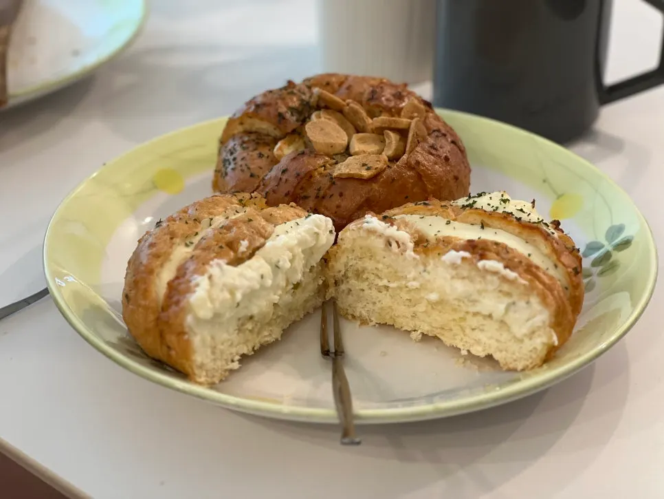 Garlic bread from Danppang Bakery in Danyang Gugyeong Market