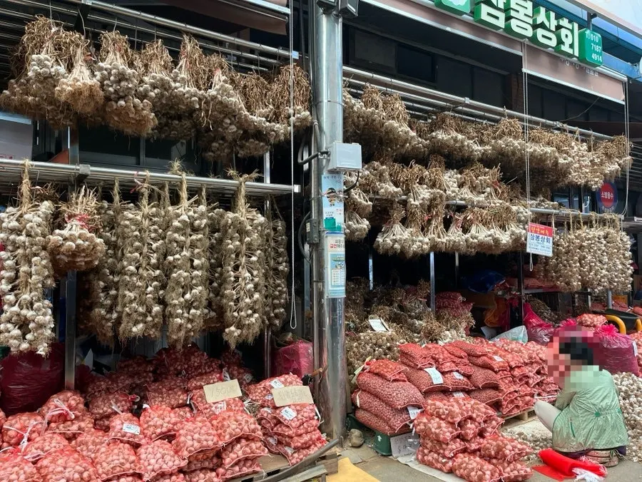 View of garlic alley at Danyang Gugyeong Market