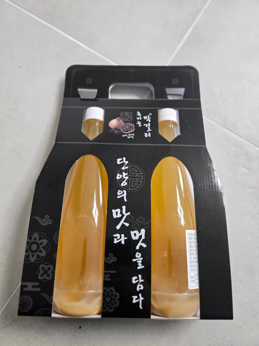 선물용으로 고른 흑마늘 막걸리